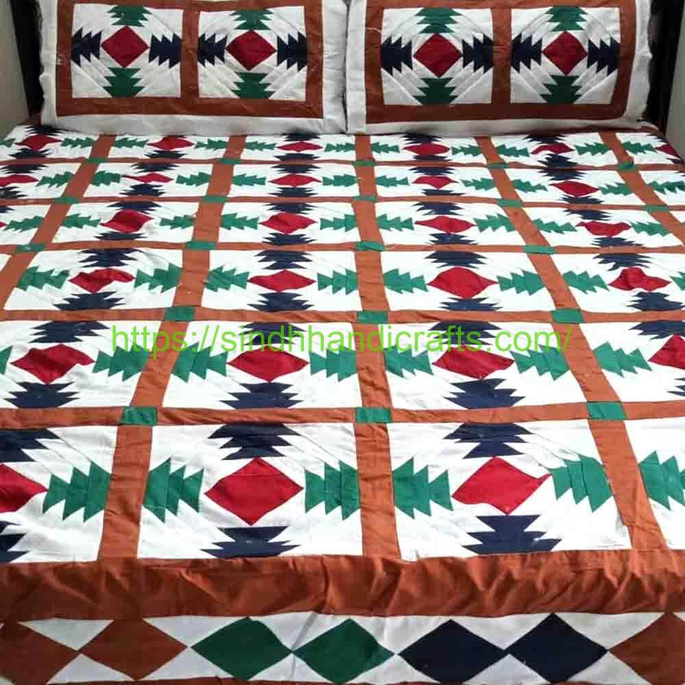 Rilli Style Bedsheet 9a Traditional Rilli Bed Sheet