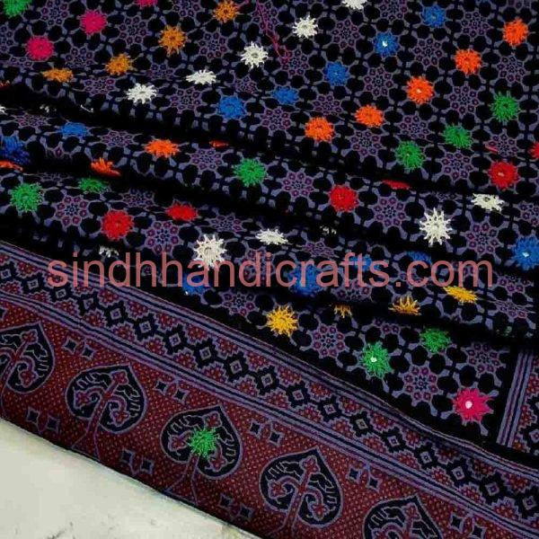 Multicolor Dupatta with Sindhi Embroidery