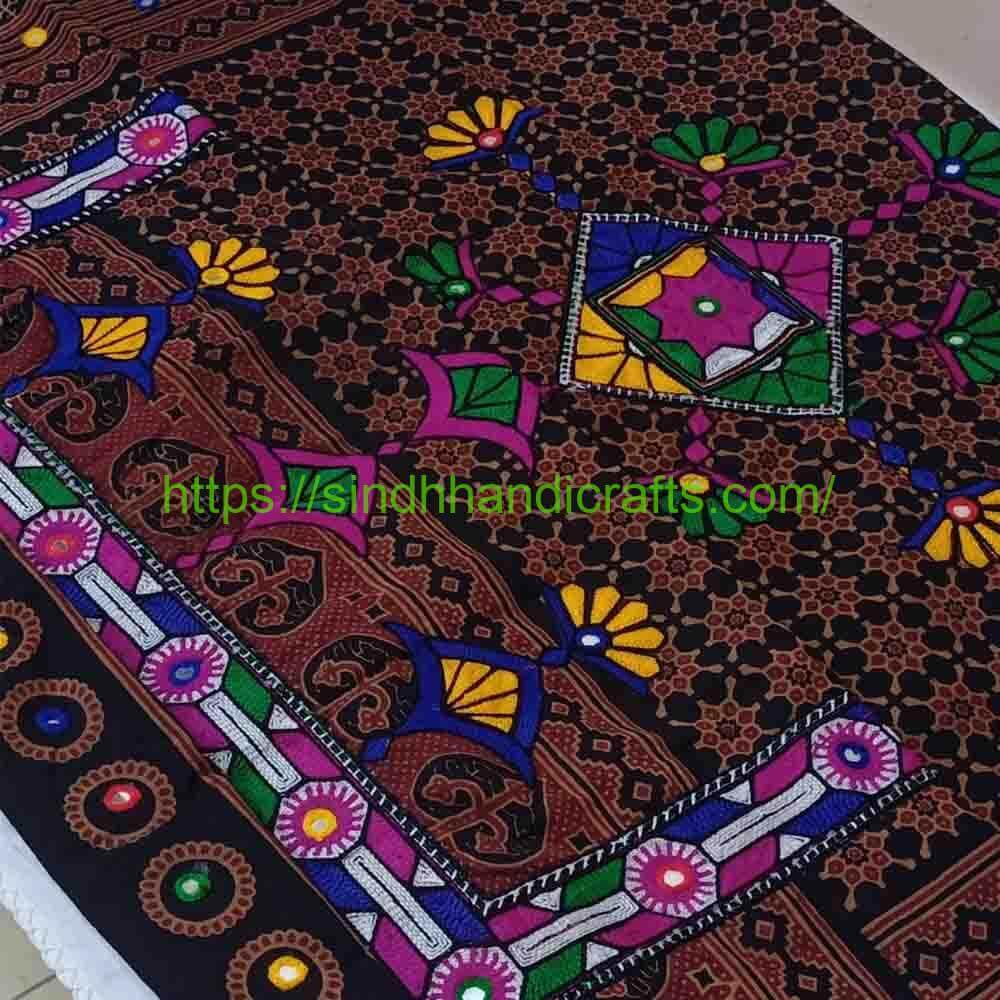 Sindhi Ajrak Design Tharri Dupatta 8 Traditional Sindhi Ajrak Dupatta