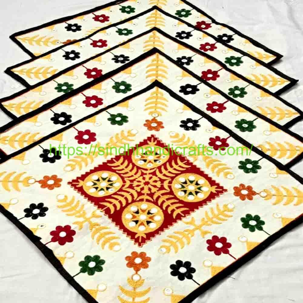 5pc Cushion Cover 11 Traditional Cushion Cover Design with Sindhi Dastkari