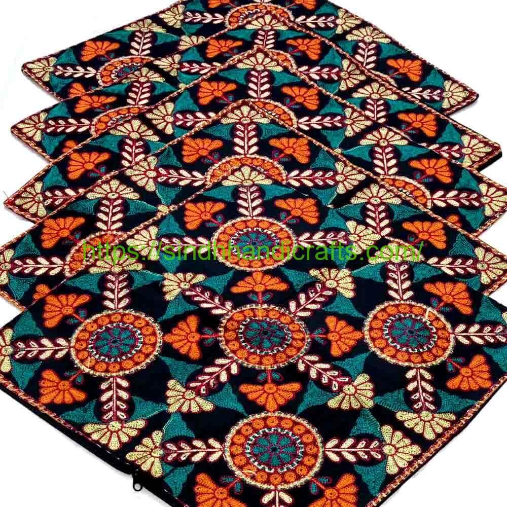 5pc Cushion Cover 8 Traditional Aari Work Cushion Covers