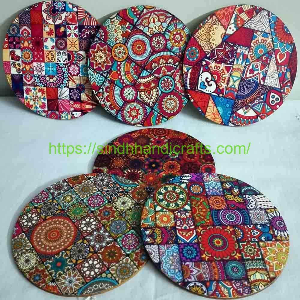 Tea Coaster 8a Stylish & Colorful Tea Coaster set
