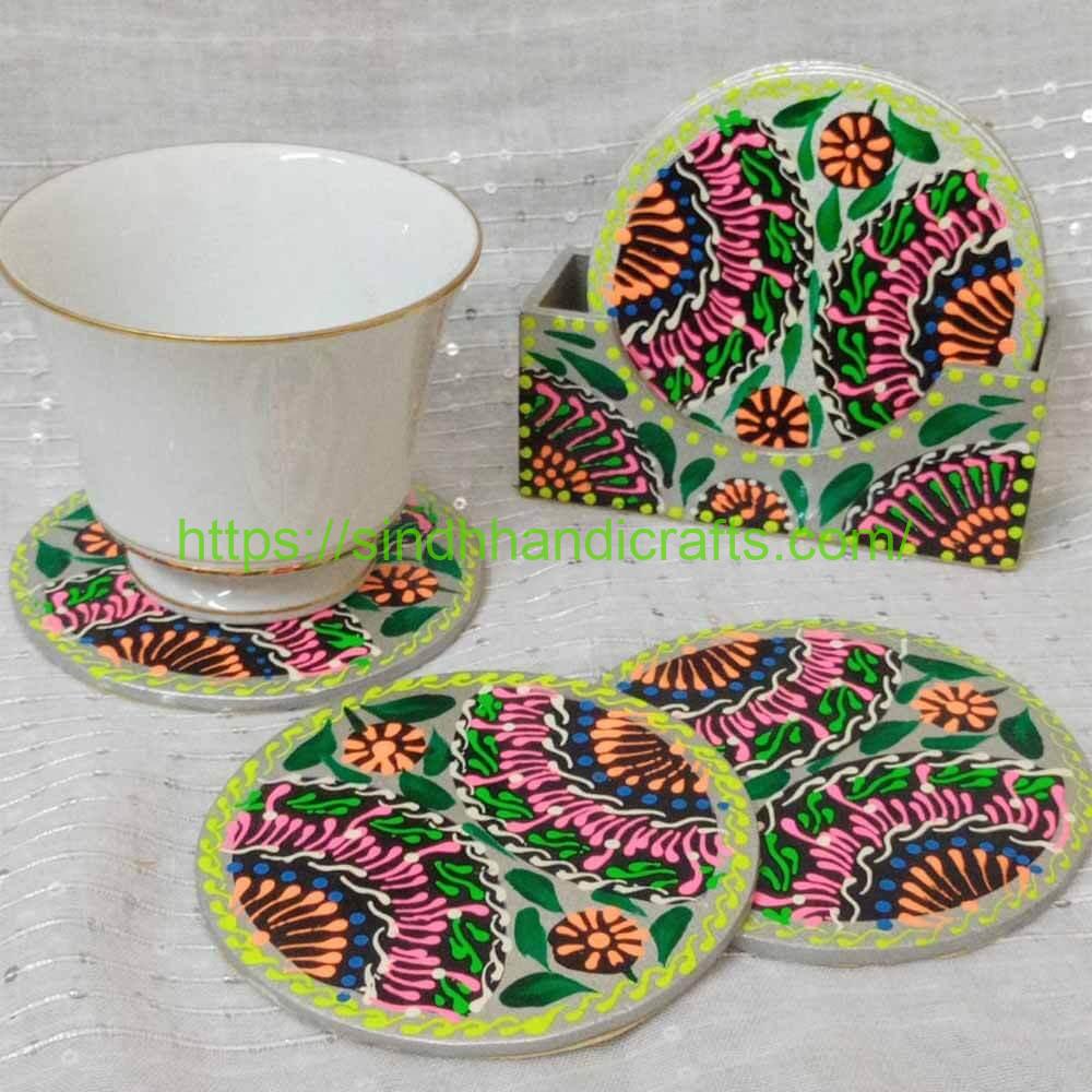 Tea Toaster 3a Hand Painted Tea Coaster
