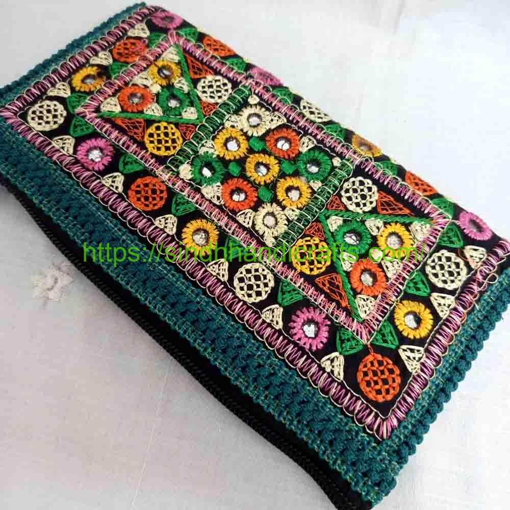 Ladies Purse 61 Ladies Purse with Multi-Color Traditional Design