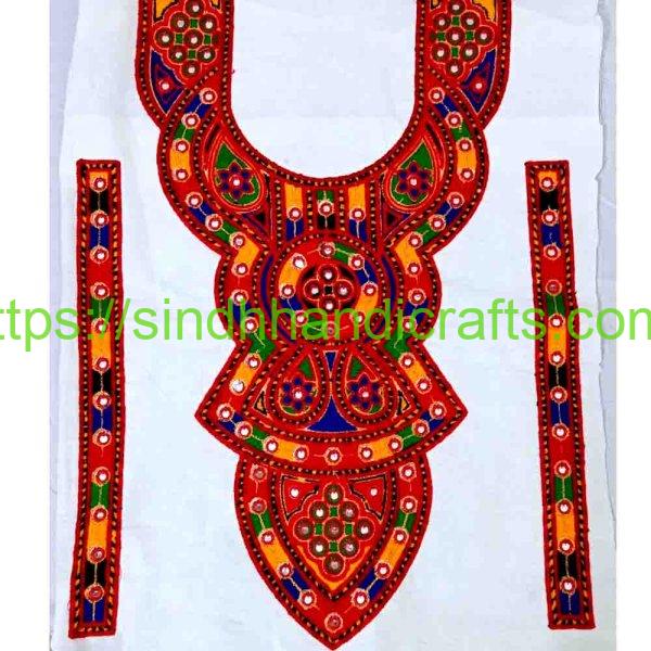 Sindhi Embroidery Neck Designs with Cuff set