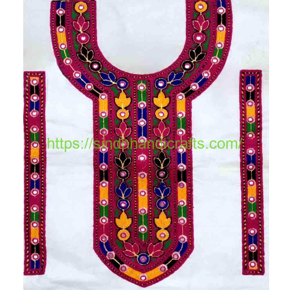 Neck Design Large 29 Sindhi Embroidery Neck Designs with Cuff set