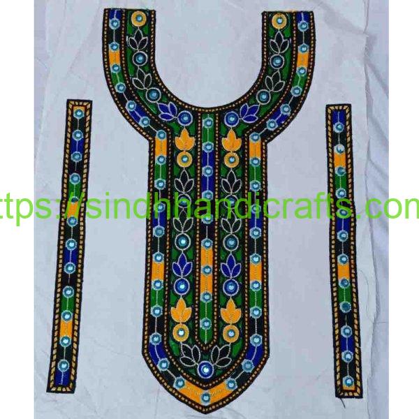 Sindhi Embroidery Neck Designs with Cuff set