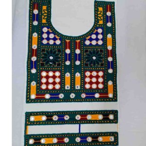 Mirror Work Kurti Neck Design with Cuff set