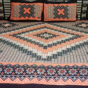 Sindhi Block Print Bed sheets with 2 Pillow Covers