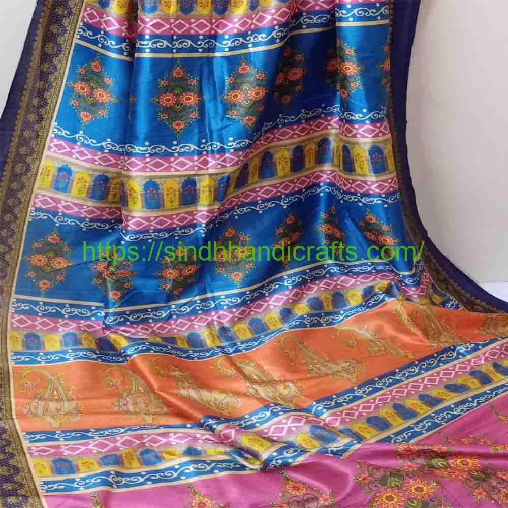 3D Raw Silk Dupatta 1b Printed Silk Dupattas Online Pakistan