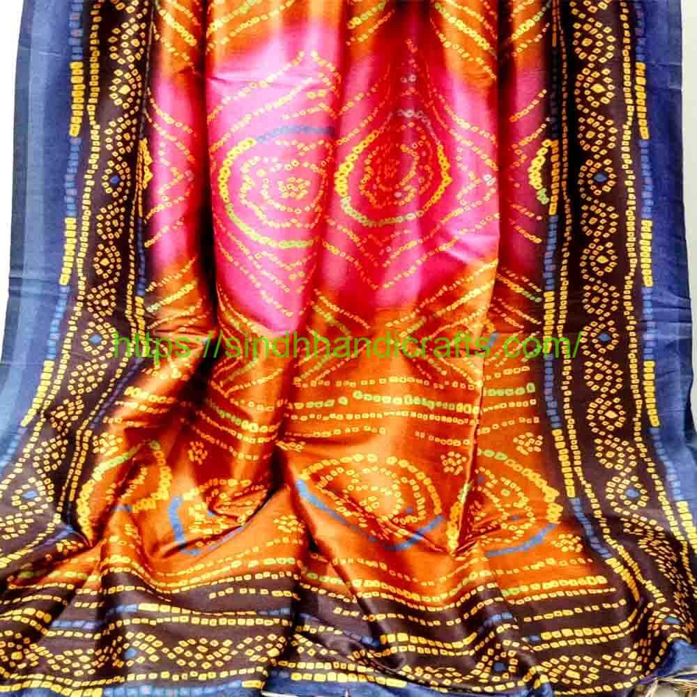 3D Raw Silk Dupatta 3 Printed Multi Color Dupatta Online Pakistan