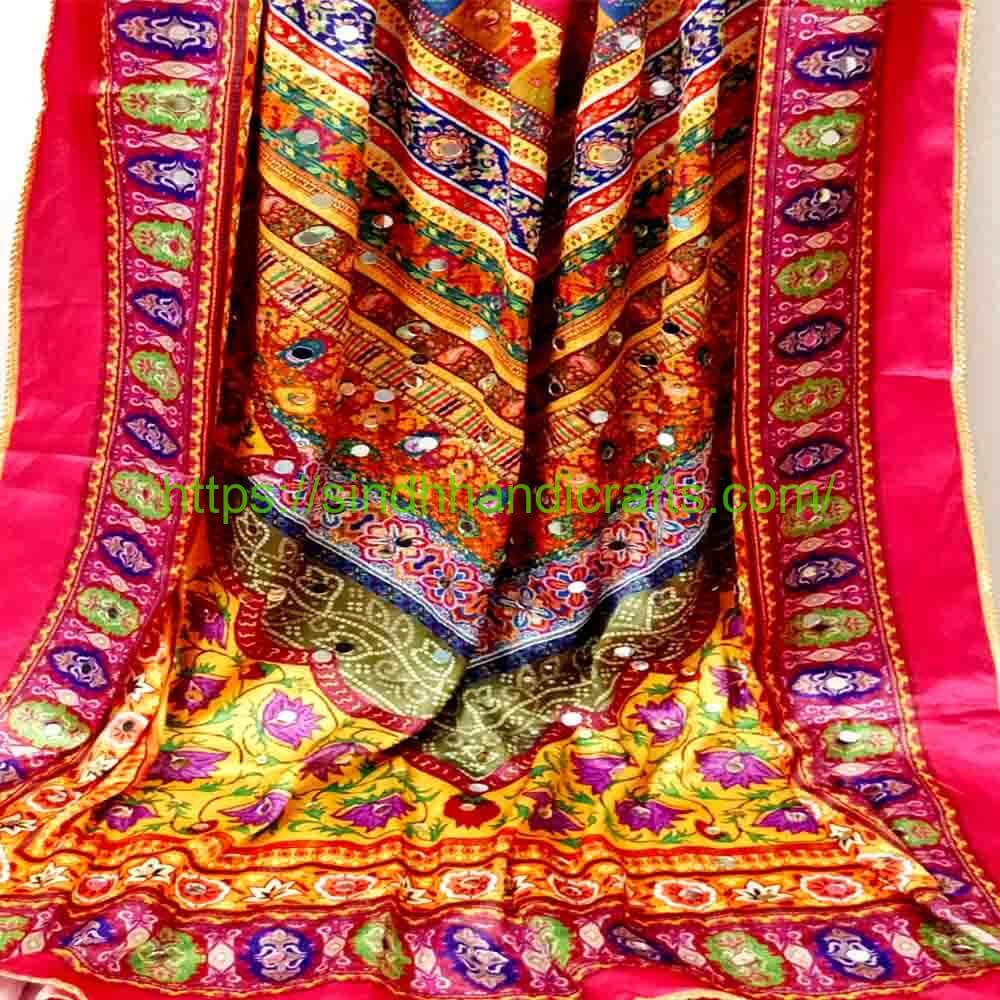 3D Raw Silk Dupatta 5a Classic Pakistani Dupatta Designs