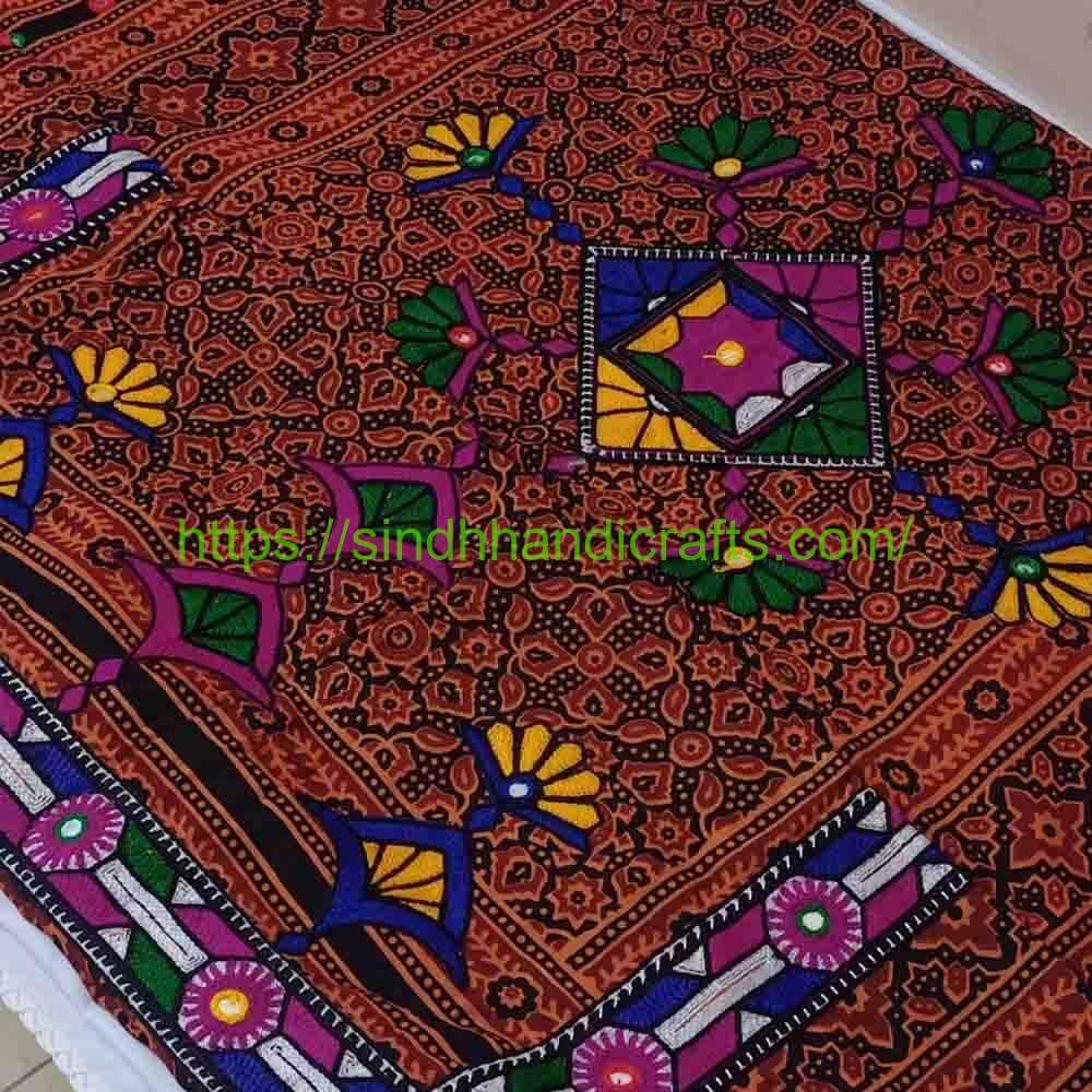 Sindhi Ajrak Design Tharri Dupatta 10 Sindhi Mirror Work Dupatta