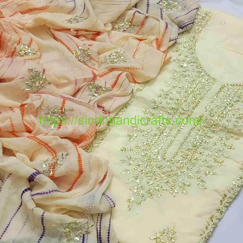 3pc Hand Embroidered Gota Work Suit 4 Hand Embroidered Gota Work Dresses