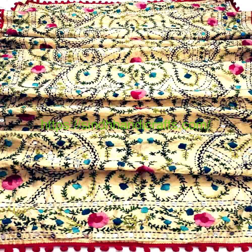 Indian Organza Dupatta 103b Embroidered Organza Flower Dupatta