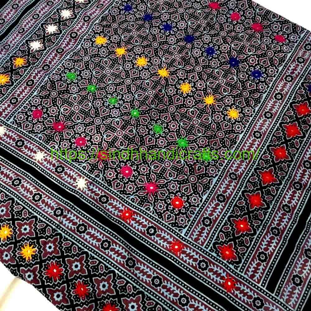 Mirror Work Ajrak Design For Women 32 Ladies Ajrak Pakistan