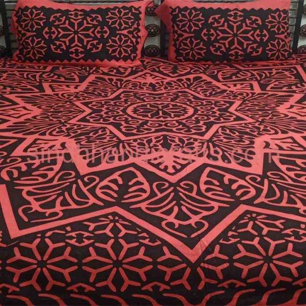 Sindhi Printed Bed Sheets with 2 Pillow Covers