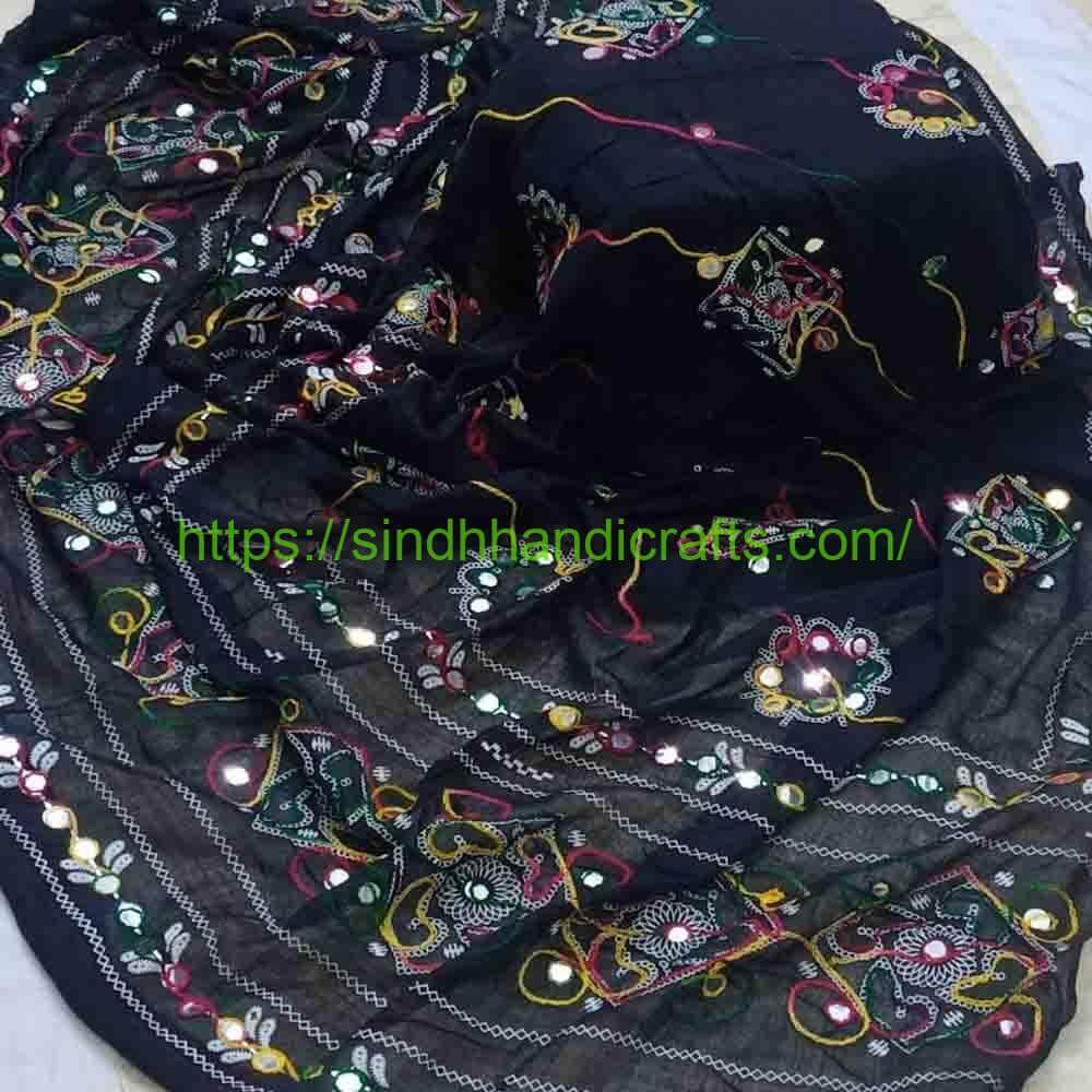 Sindhi Handmade Dupatta 2 Attractive Black Dupatta