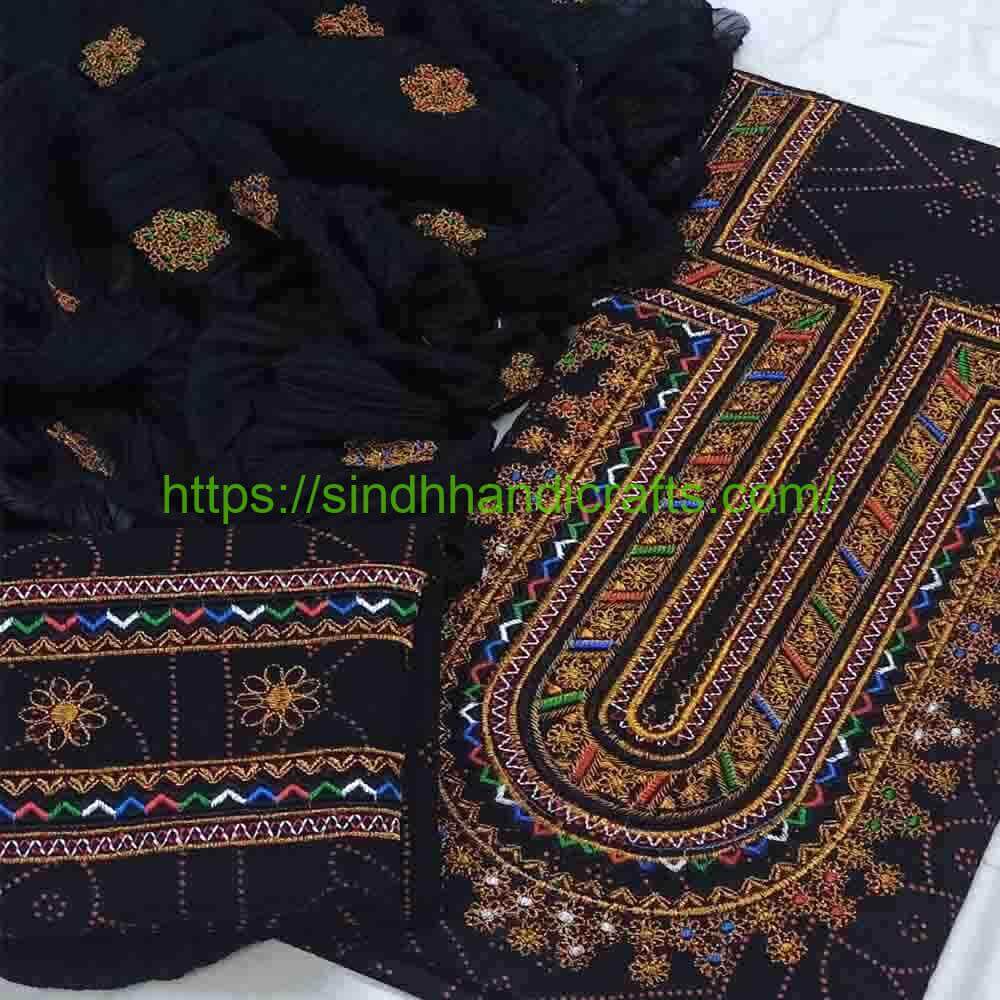 3 Piece Embroidered Dress for Women 19 Ladies Suit - Exquisite Design and Work