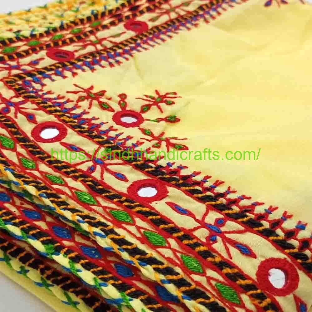 Hand Embroidered Chadar 73a Trendy Sindhi Chadar Design for Girl