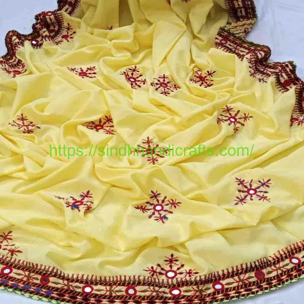 Hand Embroidered Chadar 73b Trendy Sindhi Chadar Design for Girl