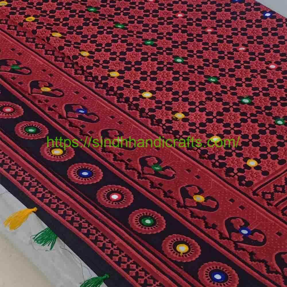 Mirror Work Ajrak Design for women19 Mirror Ajrak Sindhi