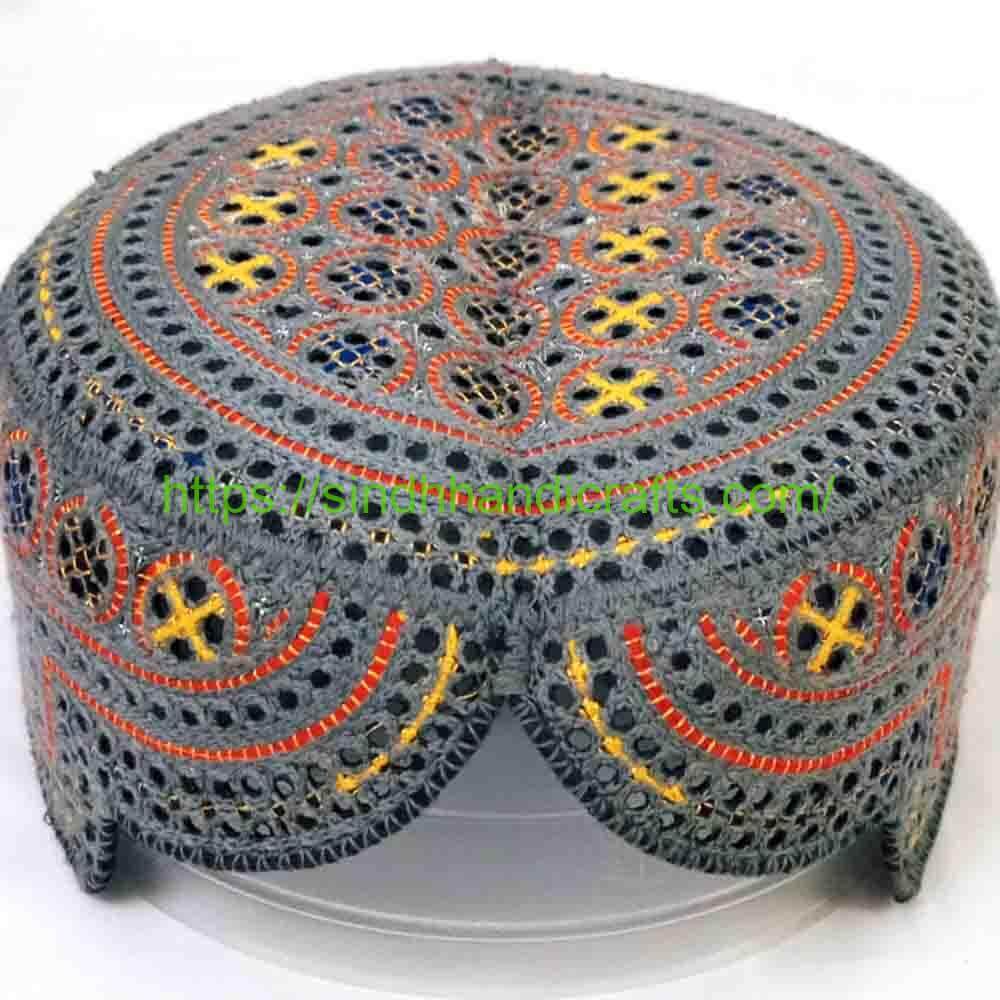 Sindhi Topi 14a Graceful Cap Sindhi