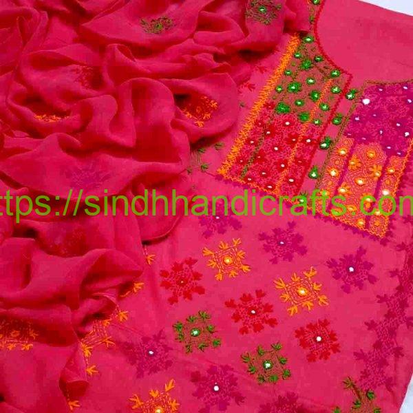 Sindhi Hand Embroidered Dress for Women