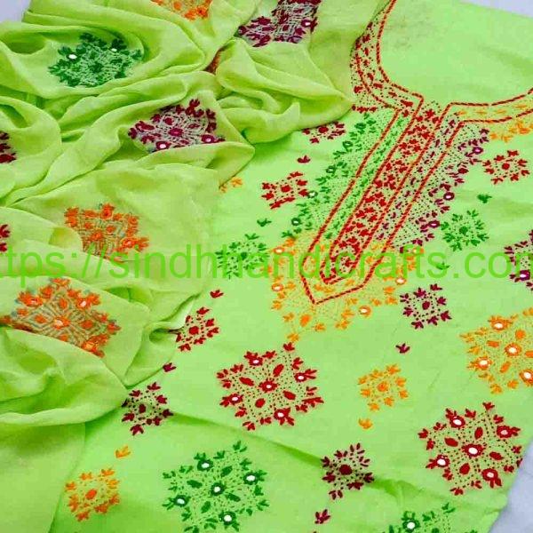 New Sindhi Hand Embroidery Design Dress for Women