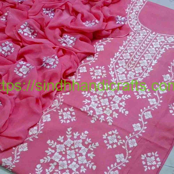 Hand Embroidered Lawn Dress for Women