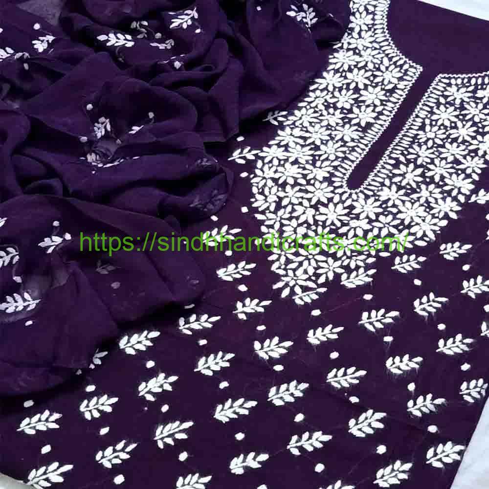 3pc Hand Embroidered Suit 34 Hand Made Dress Design for Women