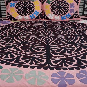 Luxurious Applique Bedsheet (with 2 Pillow Covers)