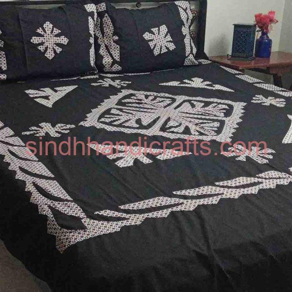 Luxurious Applique Bedsheet (with 2 Pillow Covers)