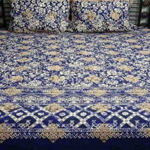 Sindhi Embroidered Bed sheets Designs with 2 Pillow Covers