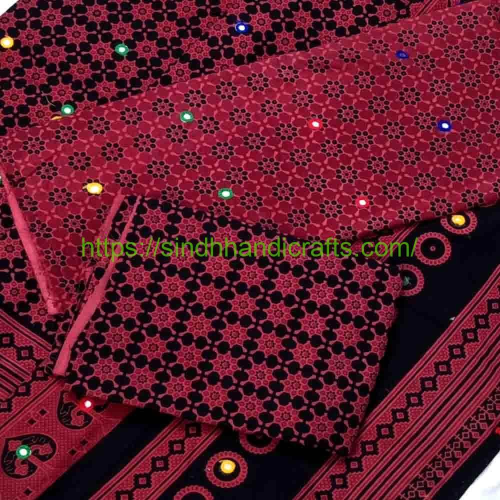 3pc Ajrak Suit 15 Sindhi Culture Dress