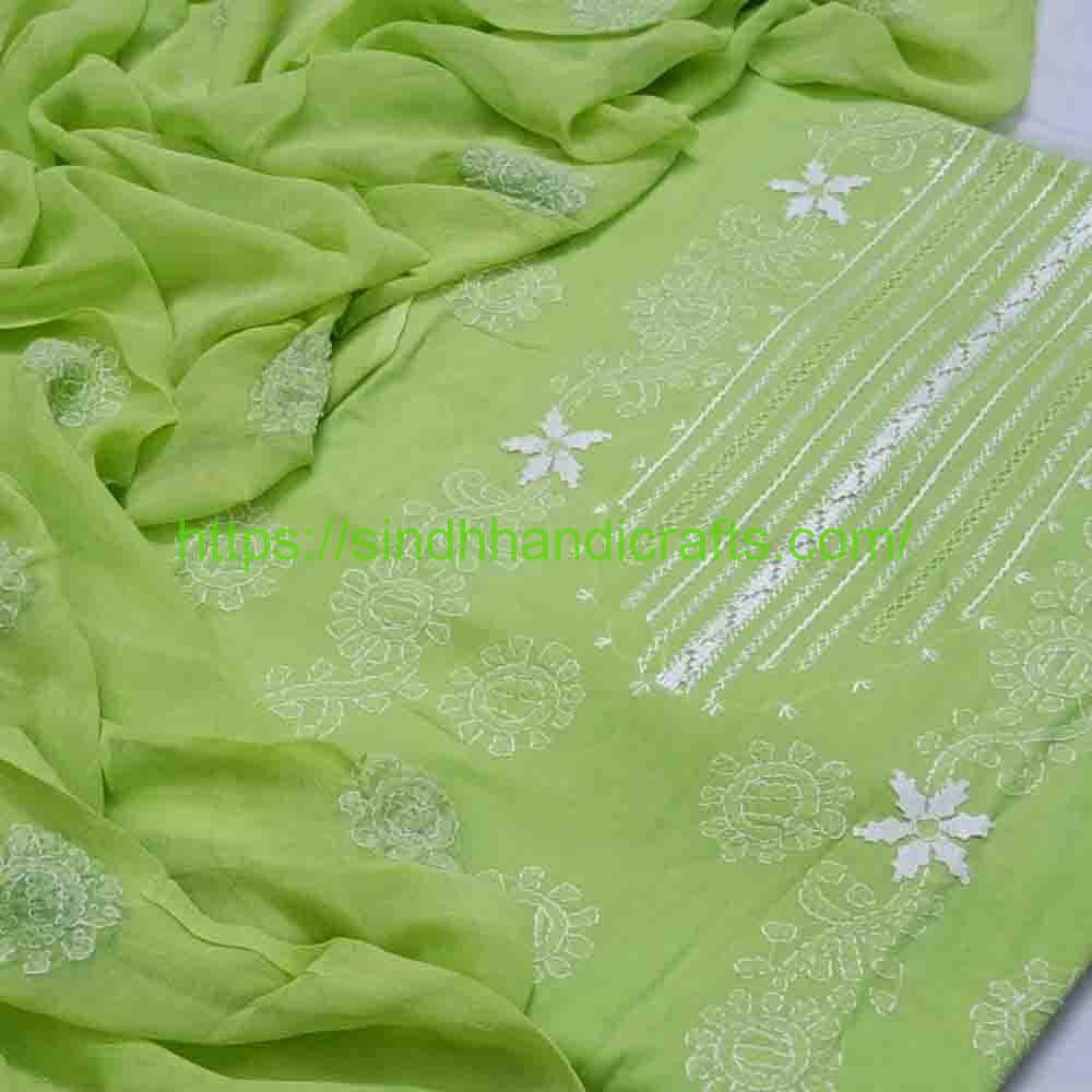 3pc Hand Embroidered Suit 4a Ladies Hand Work Embroidery Designs on Suits