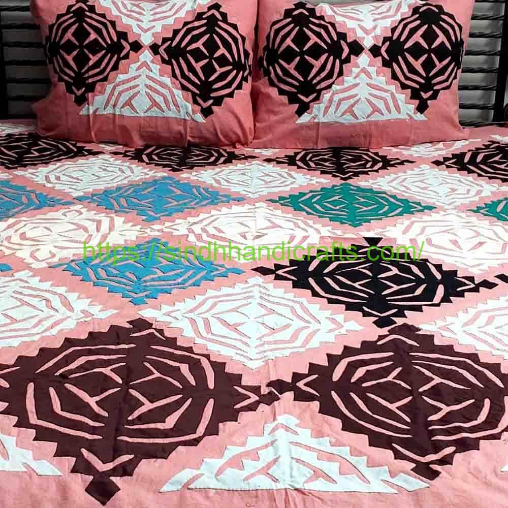 Applique Bedsheet 24a Sindhi Handmade Bed Sheets