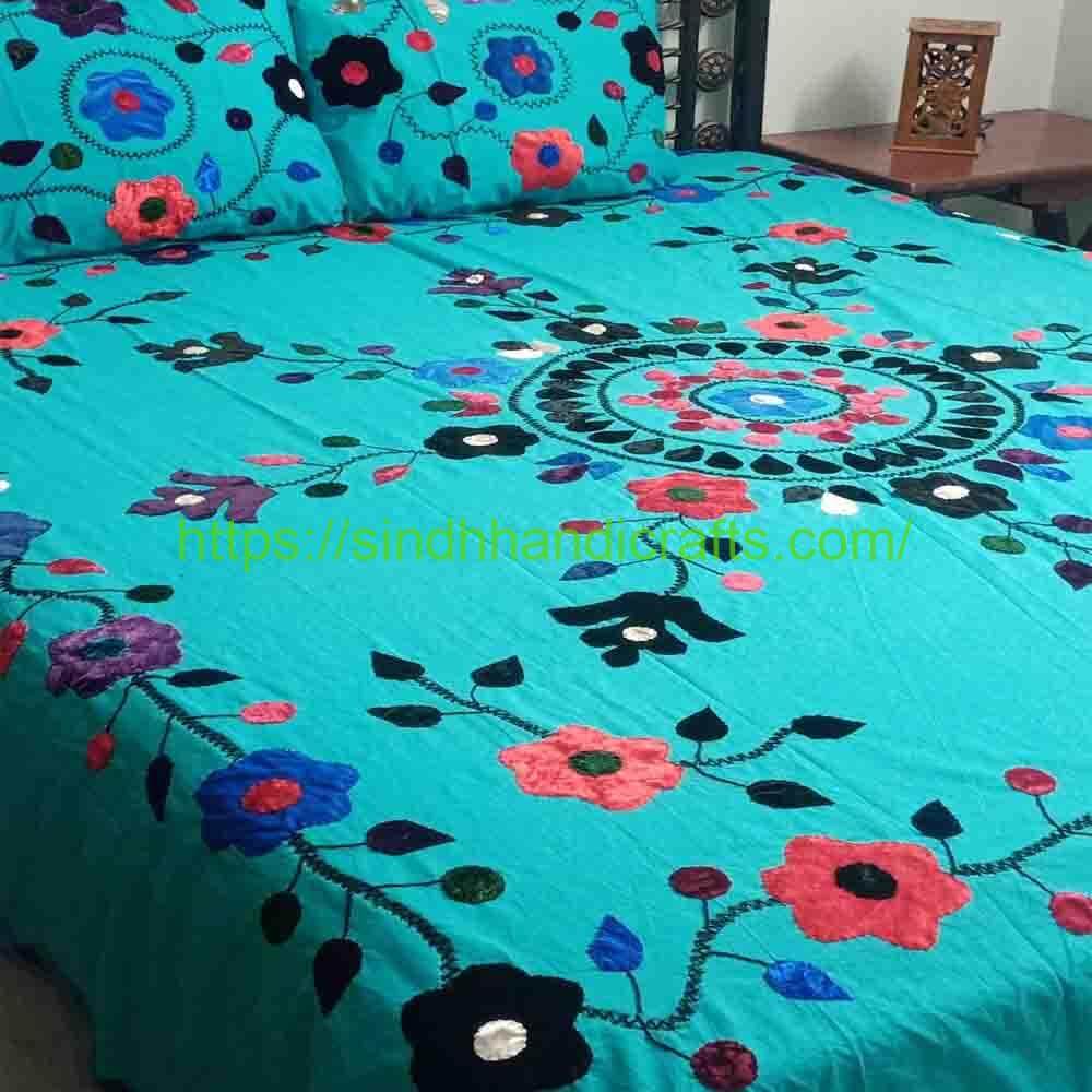 Handmade Bedsheet 9b Hand Embroidered Bed Sheets