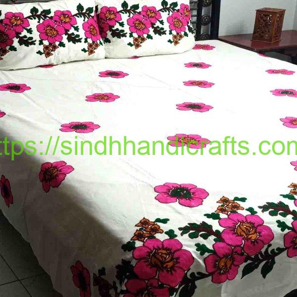 Floral Bed sheet Design for Embroidery