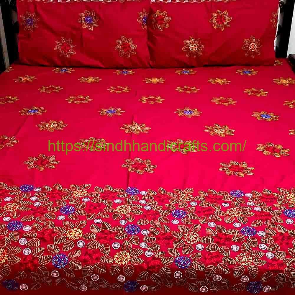 Sindhi Embroidery Bedsheet 16a Classy Bed Sheet Embroidery Patterns