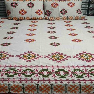 Sindhi Bed Sheet with Embroidery