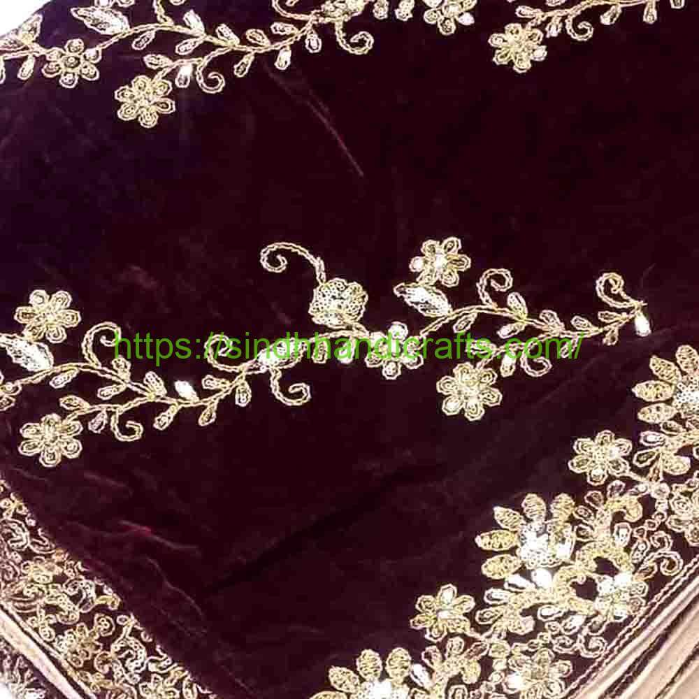 Velvet Shawl 2 Premium Velvet Embroidered Shawl with Heavy Work