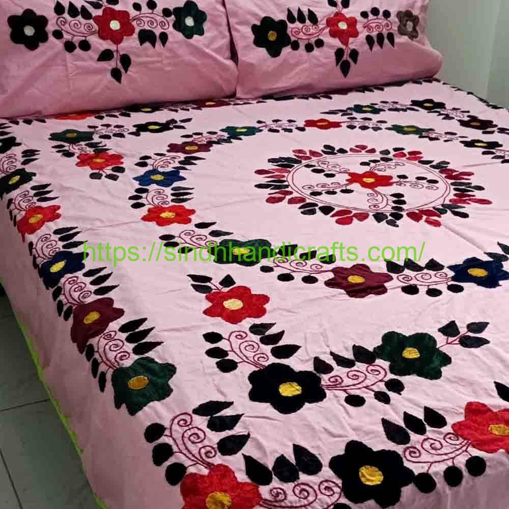 Handmade Bedsheet 14b Hand Work Embroidery Bed Sheet