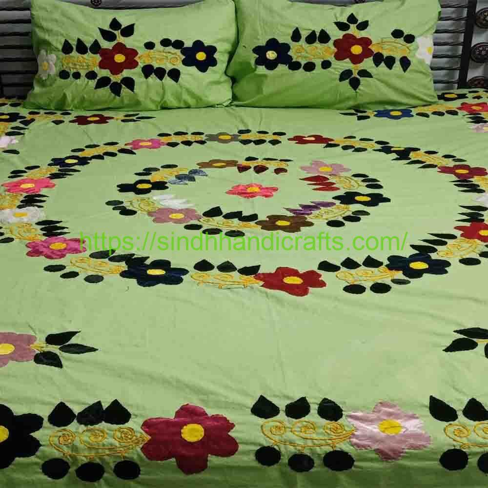 Handmade Bedsheet 6a Hand Work Embroidery Bed Sheet
