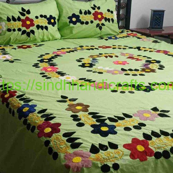 Hand Work Embroidery Bed Sheet