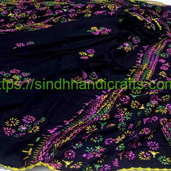 Hand Embroidery Chadar Design for Girl