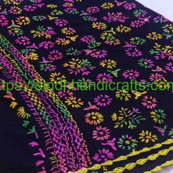 Hand Embroidery Chadar Design for Girl