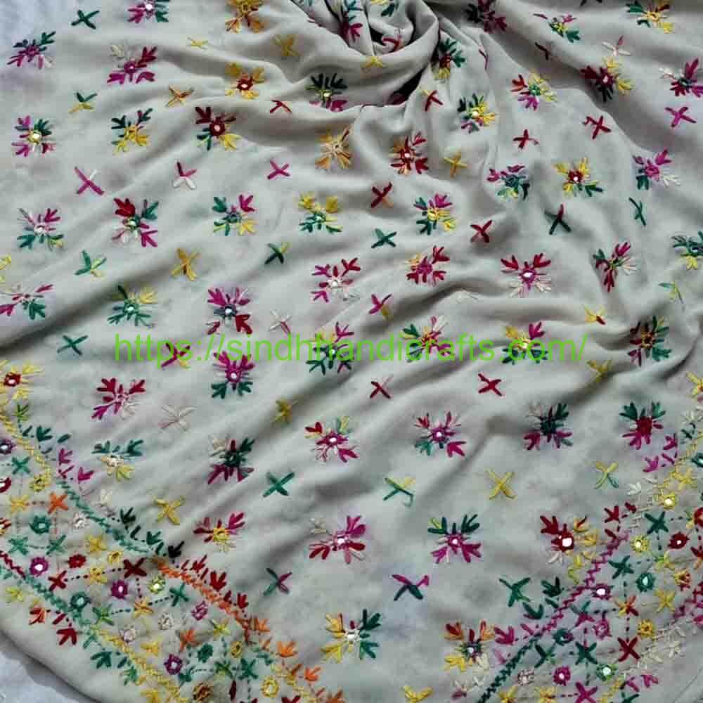 Hand Embroidered Chadar 94a Magnificent Women Chadar for Summer