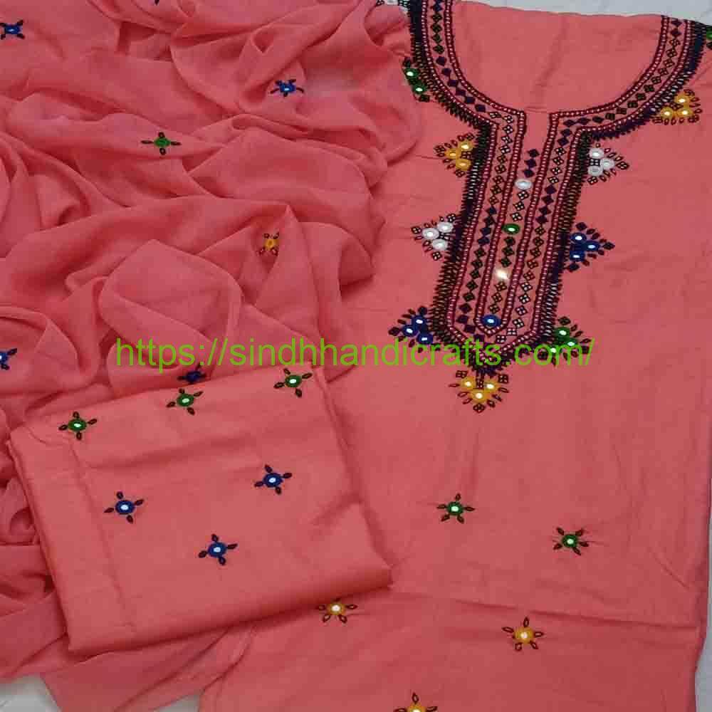 3pc Hand Embroidered Suit 15 Latest Balochi Dress Design for Women