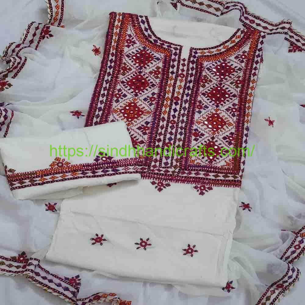 3pc Hand Embroidered Balochi Dress 4 Balochi Traditional Dress for Women